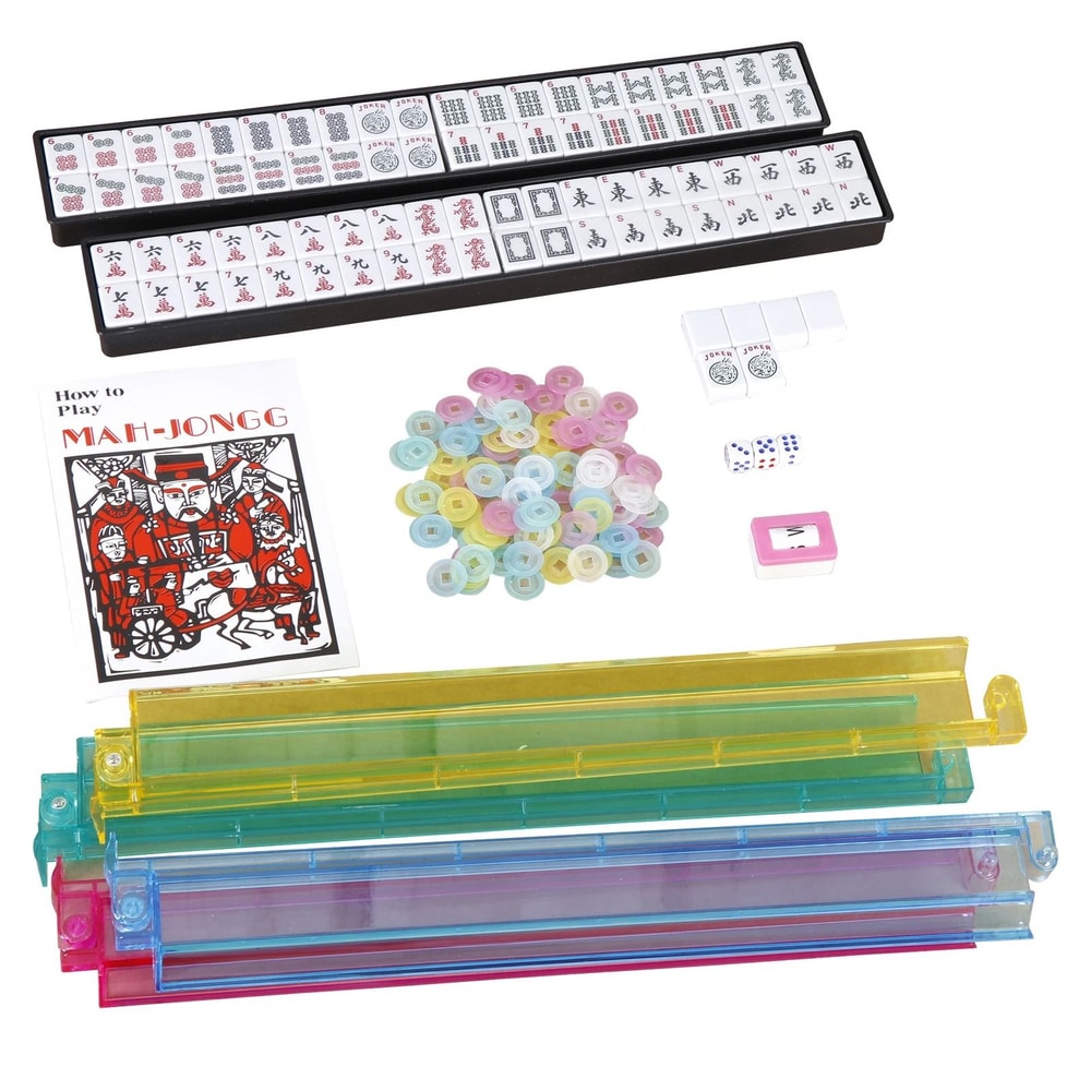Premium American Mahjong Set With 166 Tiles 4 PushersRacks Portable Carry Bag 9
