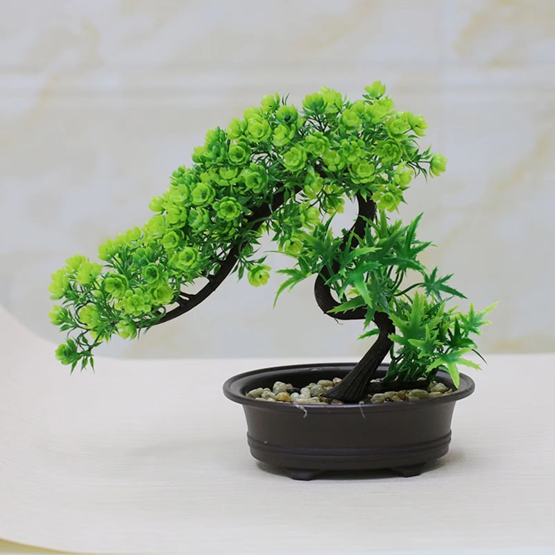 Artificial Japanese Pine Bonsai Tree Realistic Faux Plant Decor For Desk Home And Office 3
