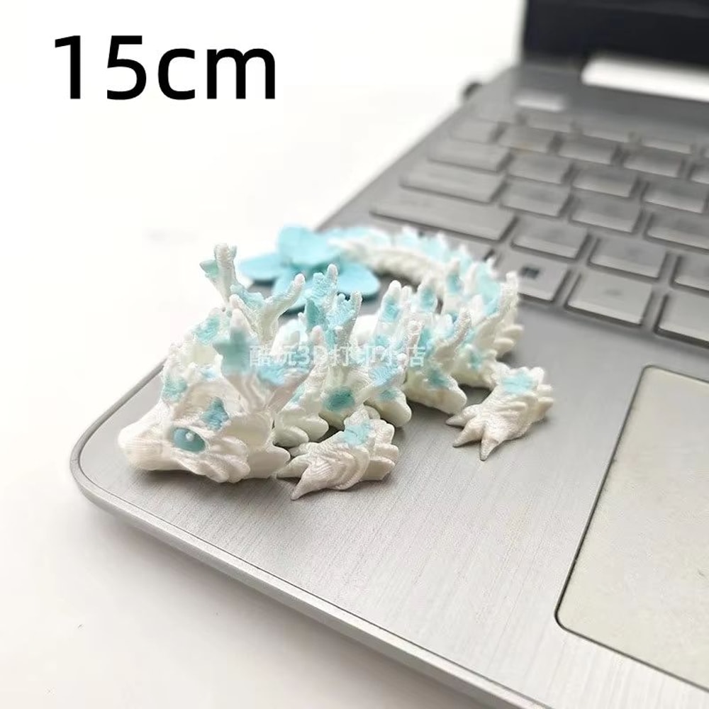 3D Printed Cherry Blossom Dragon Figure 591in 984in Articulated Fantasy Desk Decor Toy 6