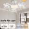 Modern LED Ceiling Fan With Remote 3Speed Adjustable Quiet Fan Light For Bedroom Living Room 6