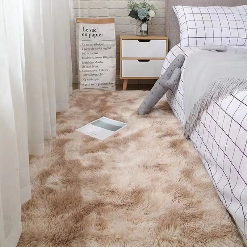 Cozy Tie Dye Fluffy Shag Area Rug For Bedroom And Living Room 6