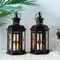 Vintage Nordic Black Iron Candle Lantern Hanging Decor For Home Wedding 2