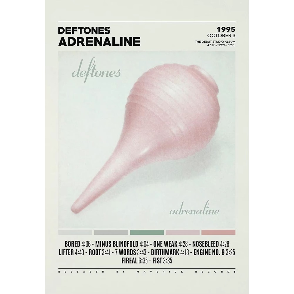 Deftones Album Cover Canvas Poster Around The Fur And Saturday Night Wrist Wall Art 14