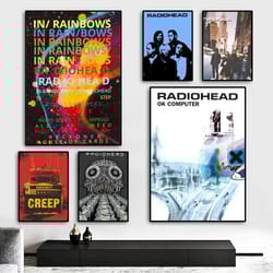 radiohead in rainbows canvas poster – music wall art aesthetic print for bedroom & living room decor