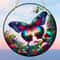 Butterfly Acrylic Suncatcher Round Window Hanging Decorative Sun Catcher Wall Art 9