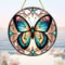 Butterfly Acrylic Suncatcher Round Window Hanging Decorative Sun Catcher Wall Art 14