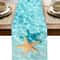 Watercolor Starfish Ocean Table Runner Linen Coastal Dining Decor 0