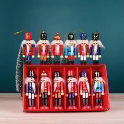 mini nutcracker ornaments 4.72in christmas desktop decor doll pendant set