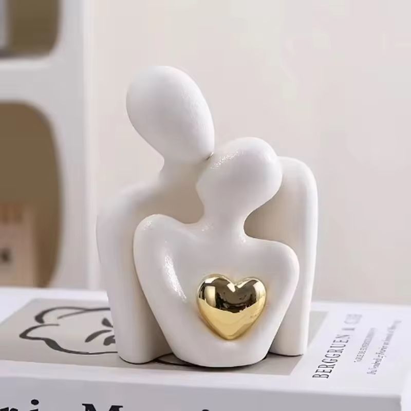Romantic Love Embrace Couple Statue Couple Statue Decor Minimalist Bedroom Ornament 3