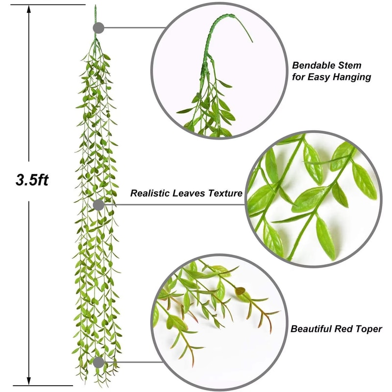 Artificial Ivy Garland With LED Lights Ivy Garland Lights Aesthetic Hanging Vine Decor For Room E 1