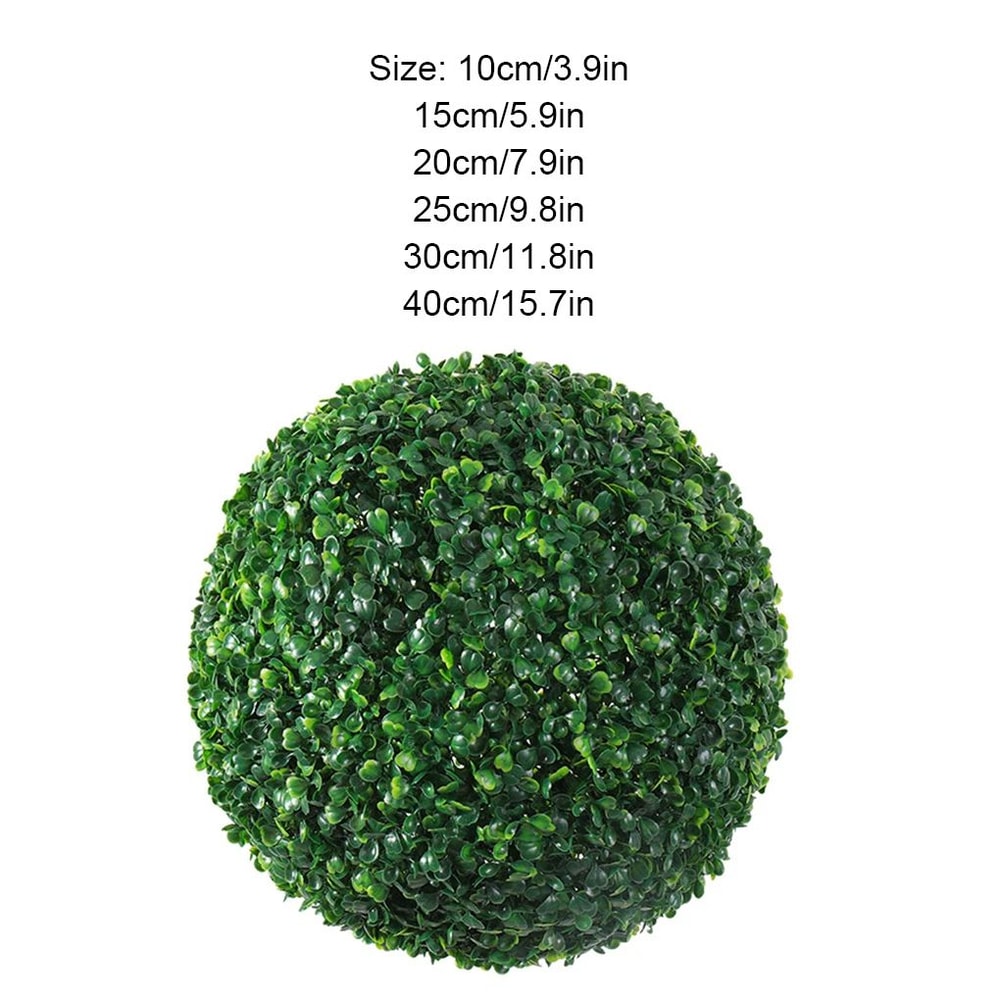 EcoFriendly Artificial Plant Ball Realistic Faux Greenery Topiary Decor Sphere 5
