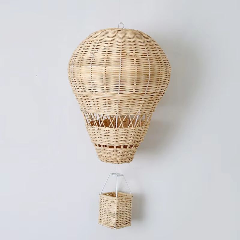 Handwoven Rattan Hot Air Balloon Wall Decor For Kids Room And Nursery 6