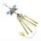 Hummingbird Dragonfly Wind Chime With Painted Glass Metal Art For Garden Decor 6