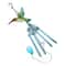 Hummingbird Dragonfly Wind Chime With Painted Glass Metal Art For Garden Decor 11