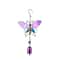Hummingbird Dragonfly Wind Chime With Painted Glass Metal Art For Garden Decor 13