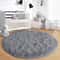 Ultra Soft Black Fluffy Round Rug For Bedroom And Living Room Comfort 3
