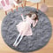 Ultra Soft Black Fluffy Round Rug For Bedroom And Living Room Comfort 8
