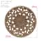 Natural Floral Wood Carved Wood Applique Decorative Furniture Accent 9