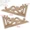 Natural Floral Wood Carved Wood Applique Decorative Furniture Accent 11