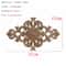 Natural Floral Wood Carved Wood Applique Decorative Furniture Accent 15