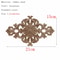 Natural Floral Wood Carved Wood Applique Decorative Furniture Accent 15