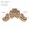 Natural Floral Wood Carved Wood Applique Decorative Furniture Accent 20