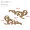 Natural Floral Wood Carved Wood Applique Decorative Furniture Accent 28