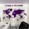 3D Acrylic World Map Wall Sticker Crystal Mirror Travel Decor 9
