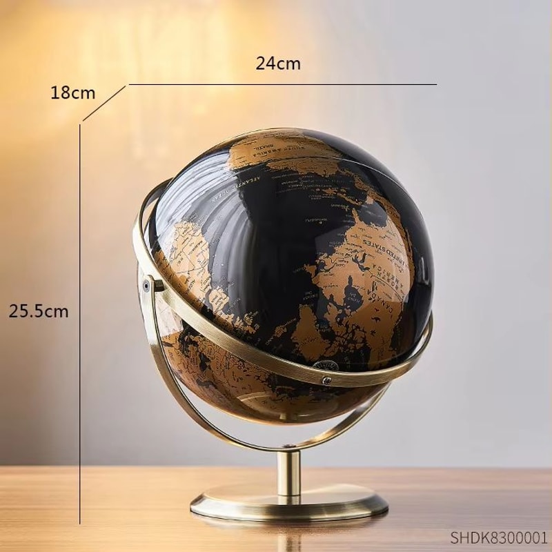 Retro Educational World Globe Desk Decor For Kids Study And Home Office 10