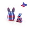 3D Printed Easter Rabbit Egg Bunny Ornament Cute Desktop Decor 20
