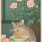 Japandi Cat Bathtub Canvas Wall Art Retro Japanese Aesthetic Poster 9