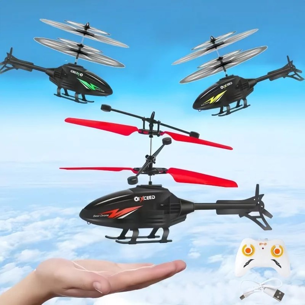 2 Channel Gesture Control RC Helicopter With LED Lights For Kids 5