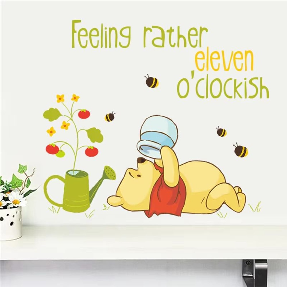 Winnie The Pooh Wall Sticker For Kids Room Cute Cartoon Wall Decor 17