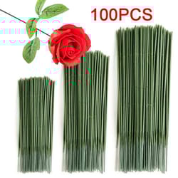 100pcs artificial flower stems for diy crafts hydrangea rose floral rod set