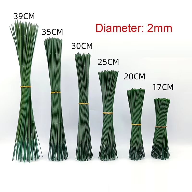 100PCS Artificial Flower Stems For DIY Crafts Hydrangea Rose Floral Rod Set 2