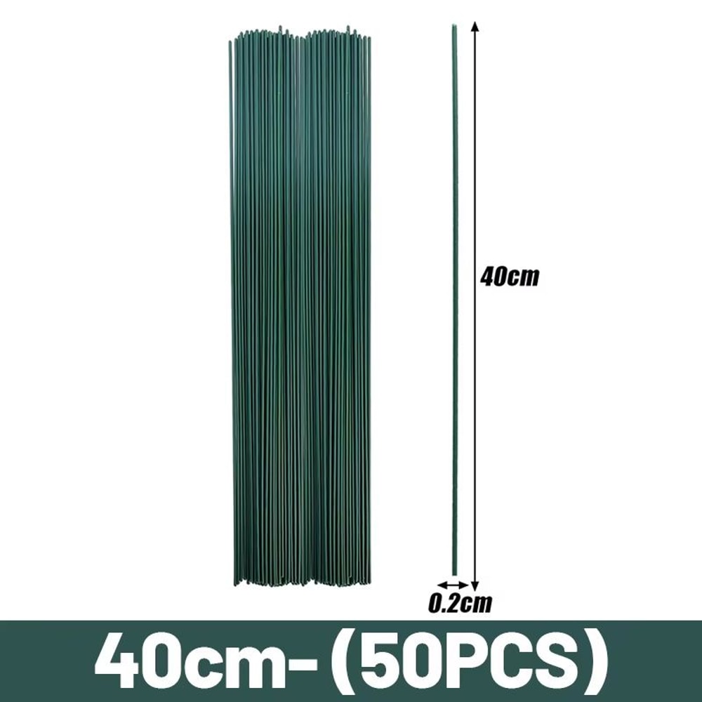 100PCS Bendable Floral Wire Stems For DIY Crafts Artificial Flower Rod Set 9