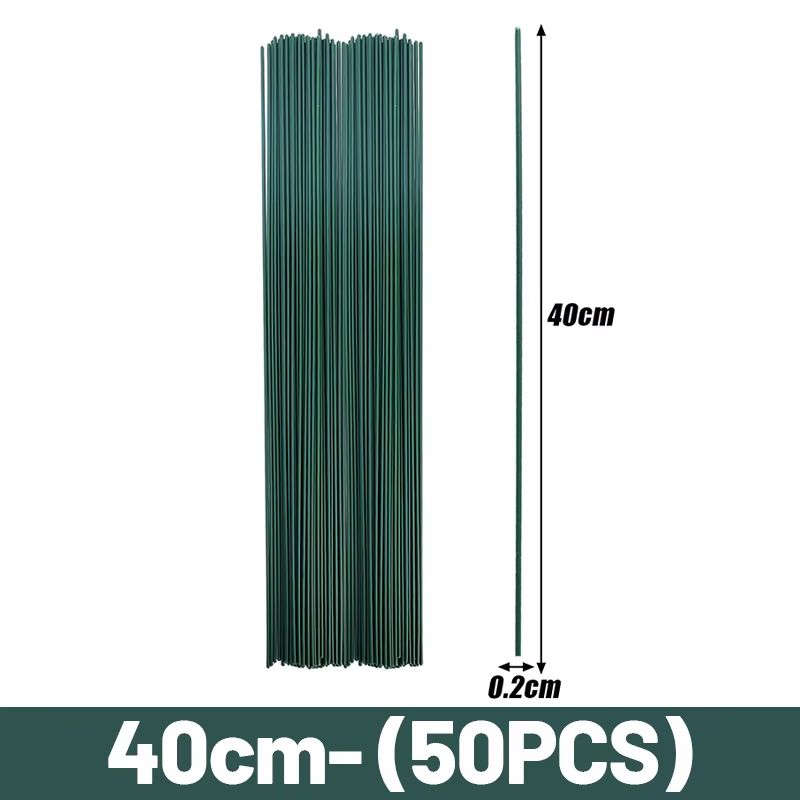 100PCS Bendable Floral Wire Stems For DIY Crafts Artificial Flower Rod Set 9