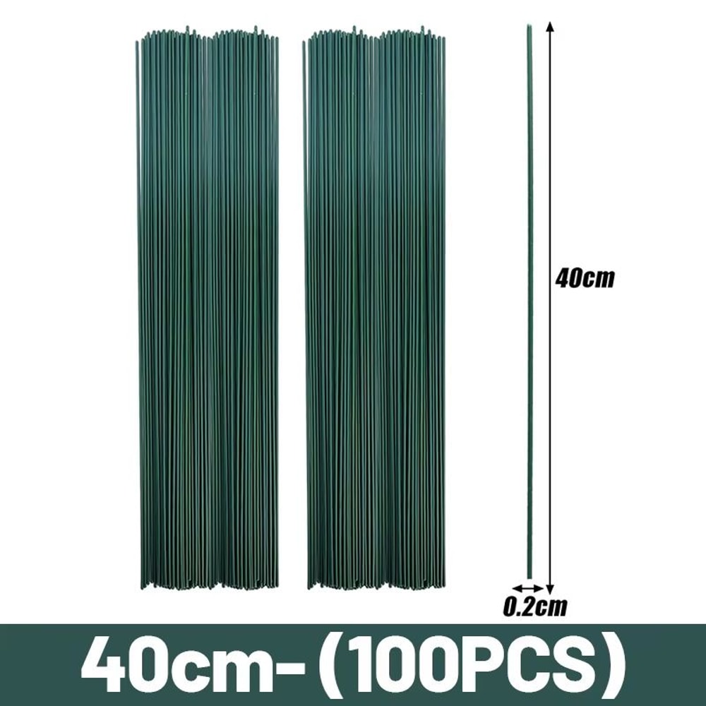 100PCS Bendable Floral Wire Stems For DIY Crafts Artificial Flower Rod Set 10