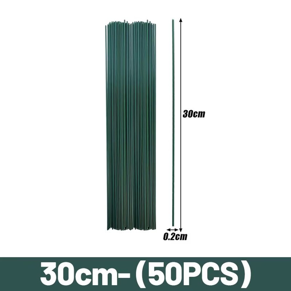 100PCS Bendable Floral Wire Stems For DIY Crafts Artificial Flower Rod Set 7