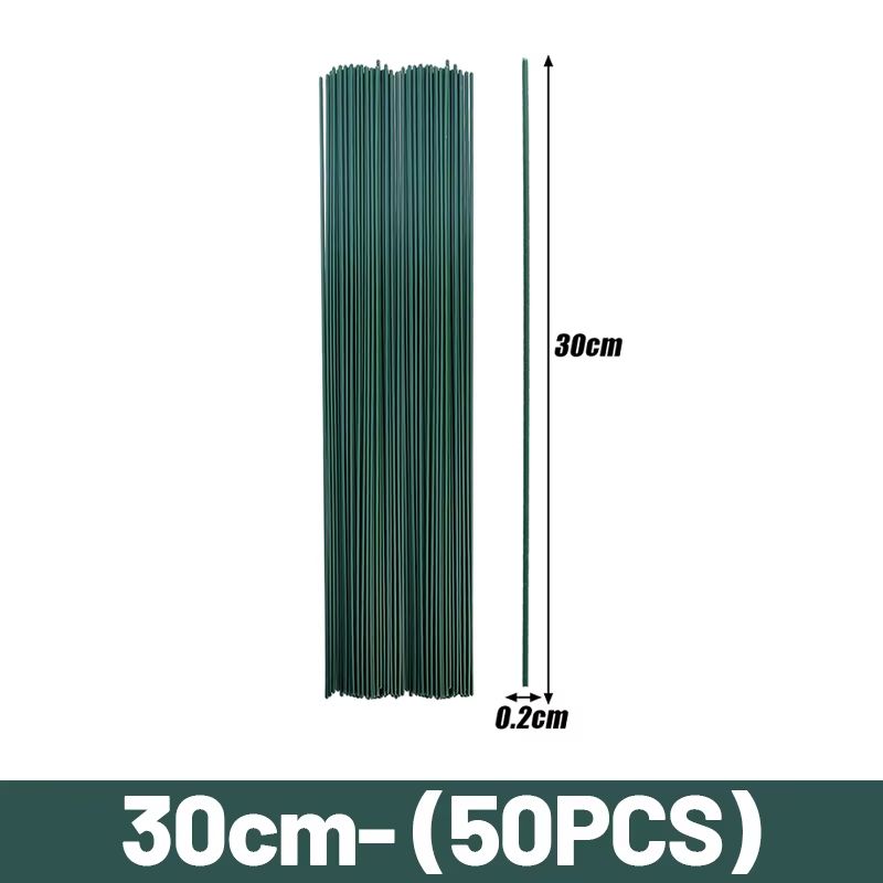 100PCS Bendable Floral Wire Stems For DIY Crafts Artificial Flower Rod Set 7