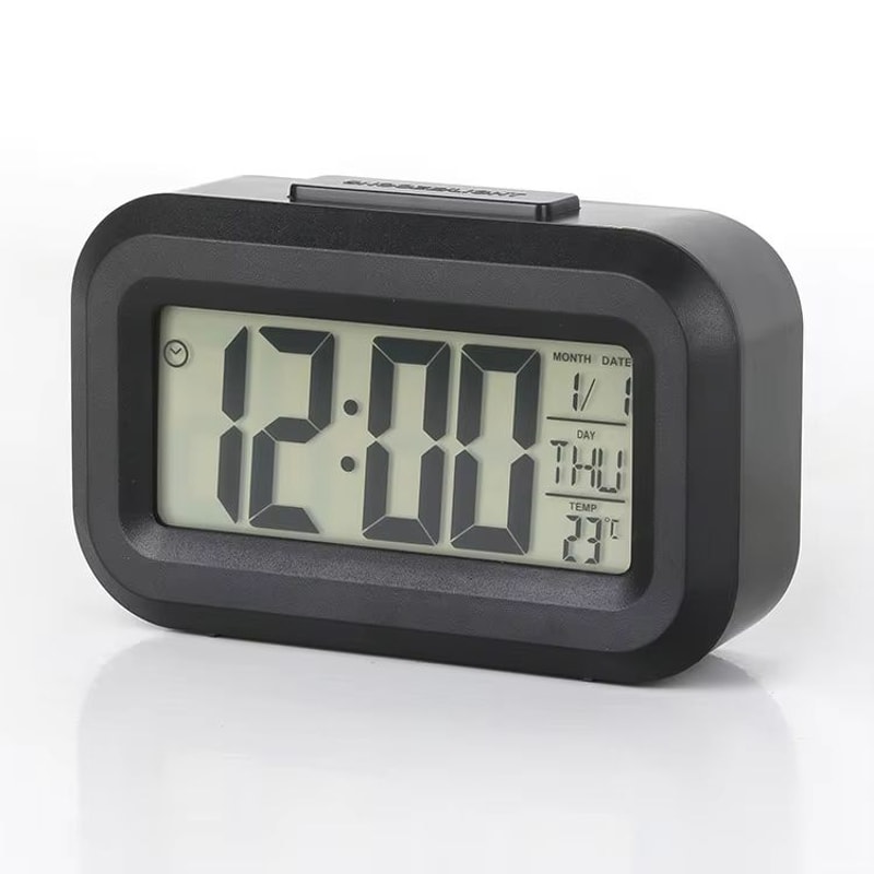 USB Rechargeable LED Digital Alarm Clock With Snooze Calendar And Backlight Display For Bedroom Des 8