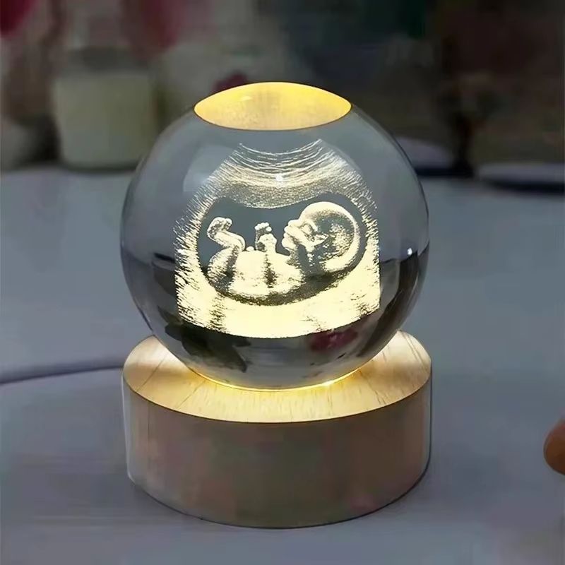 Personalized Ultrasound Crystal Ball Baby Keepsake 2D Laser Engraved Glass Sphere 4
