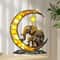 Elephant Family Moon Window Hanging Decoration Pendant For Garden And Home 6
