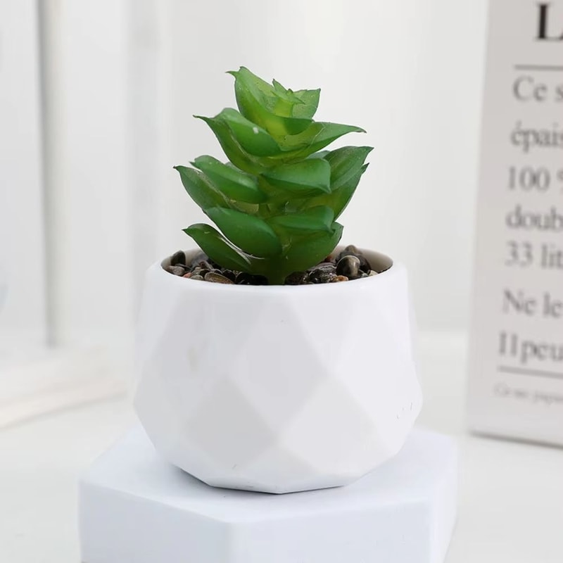 Mini Artificial Succulent Bonsai Plant Realistic Faux Cactus Decor For Desk And Home 9