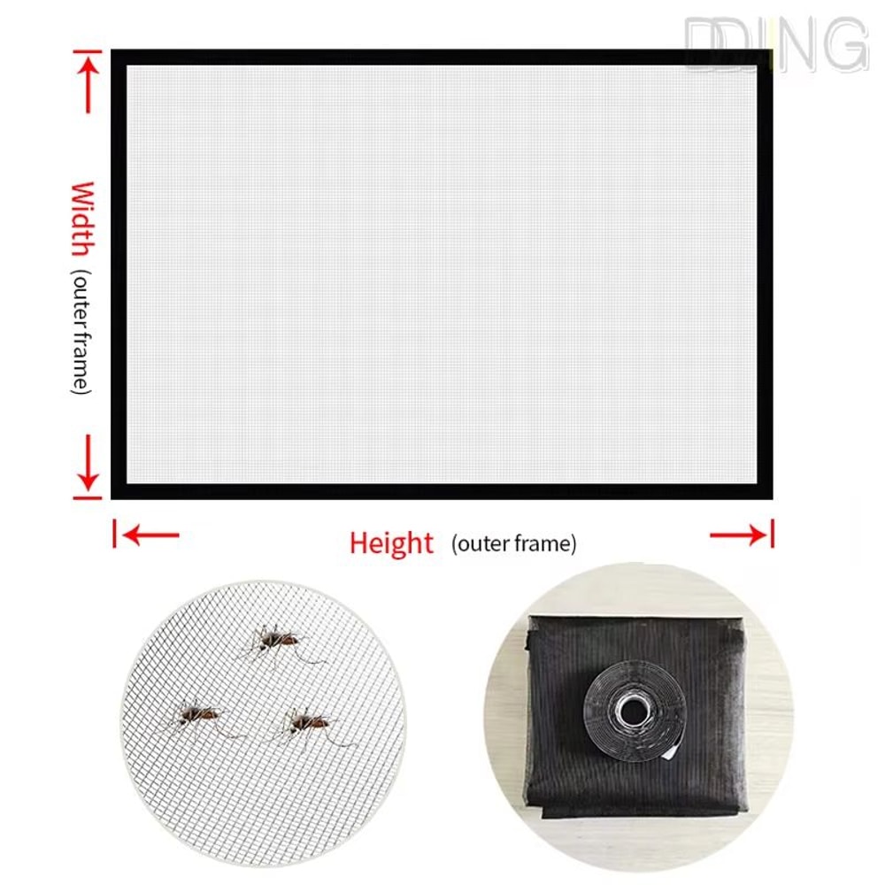 DIY SelfAdhesive Mosquito Net Window Screen Custom Fit Insect Proof Gauze 5