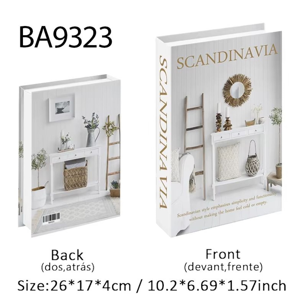 Ukiyoe Lucky Cat Decorative Book Box Hidden Storage Organizer 18