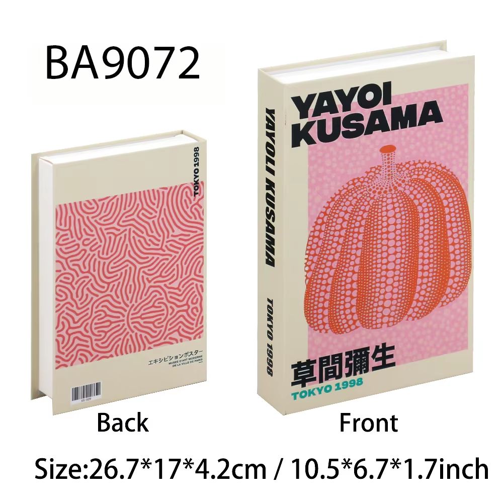 Ukiyoe Lucky Cat Decorative Book Box Hidden Storage Organizer 21