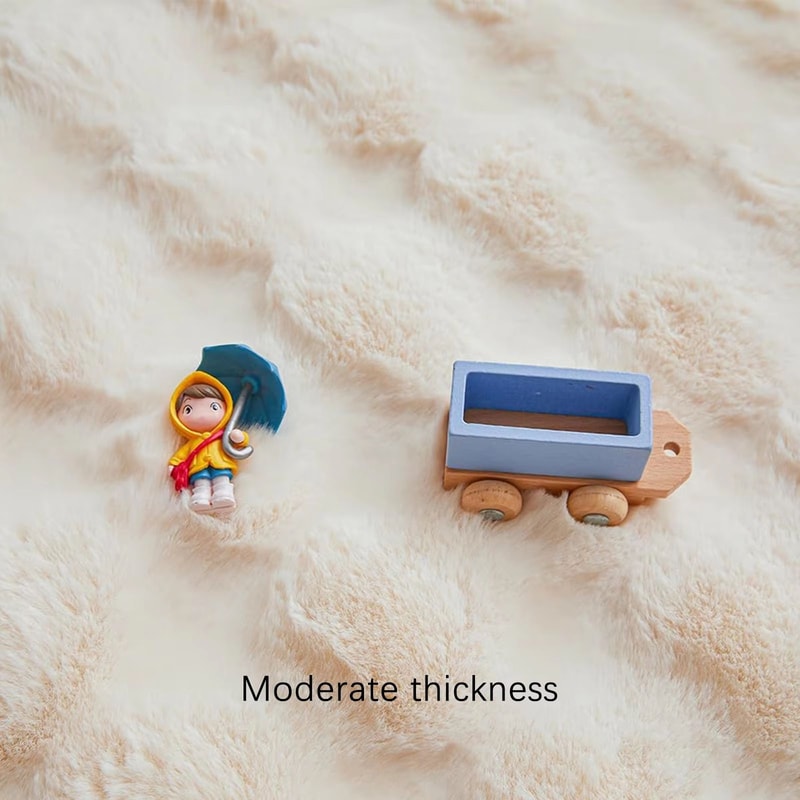 Round Faux Rabbit Fur Plush Carpet Soft Bubble Velvet Fluffy Rug For Living Room And Kids 3