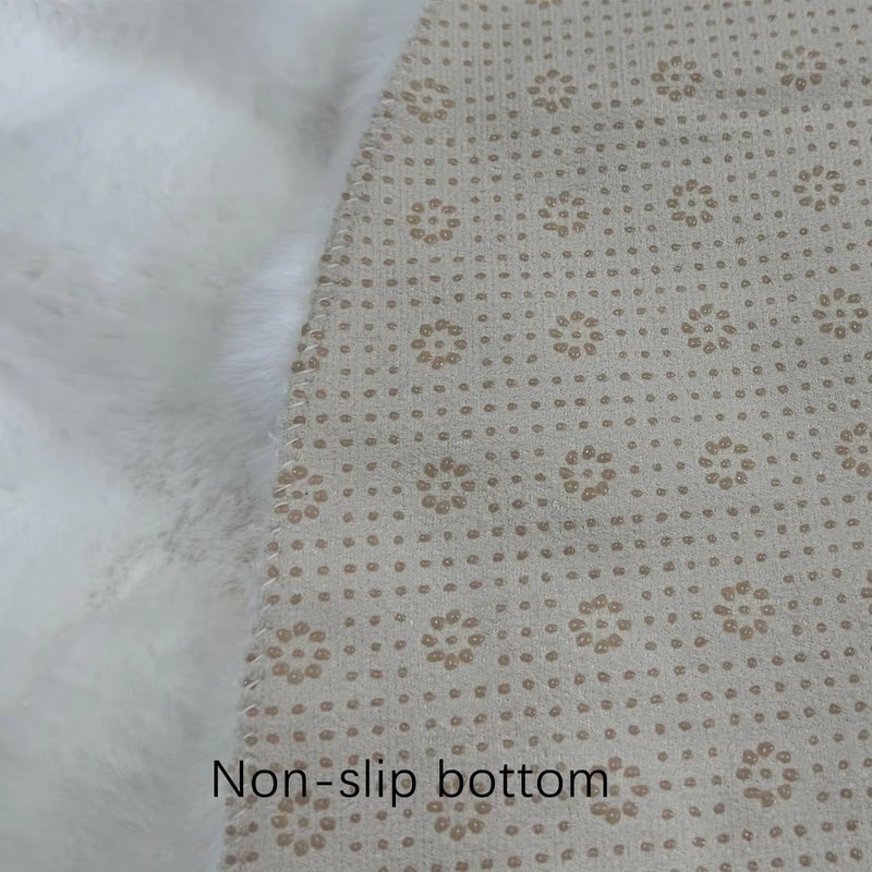 Round Faux Rabbit Fur Plush Carpet Soft Bubble Velvet Fluffy Rug For Living Room And Kids 4