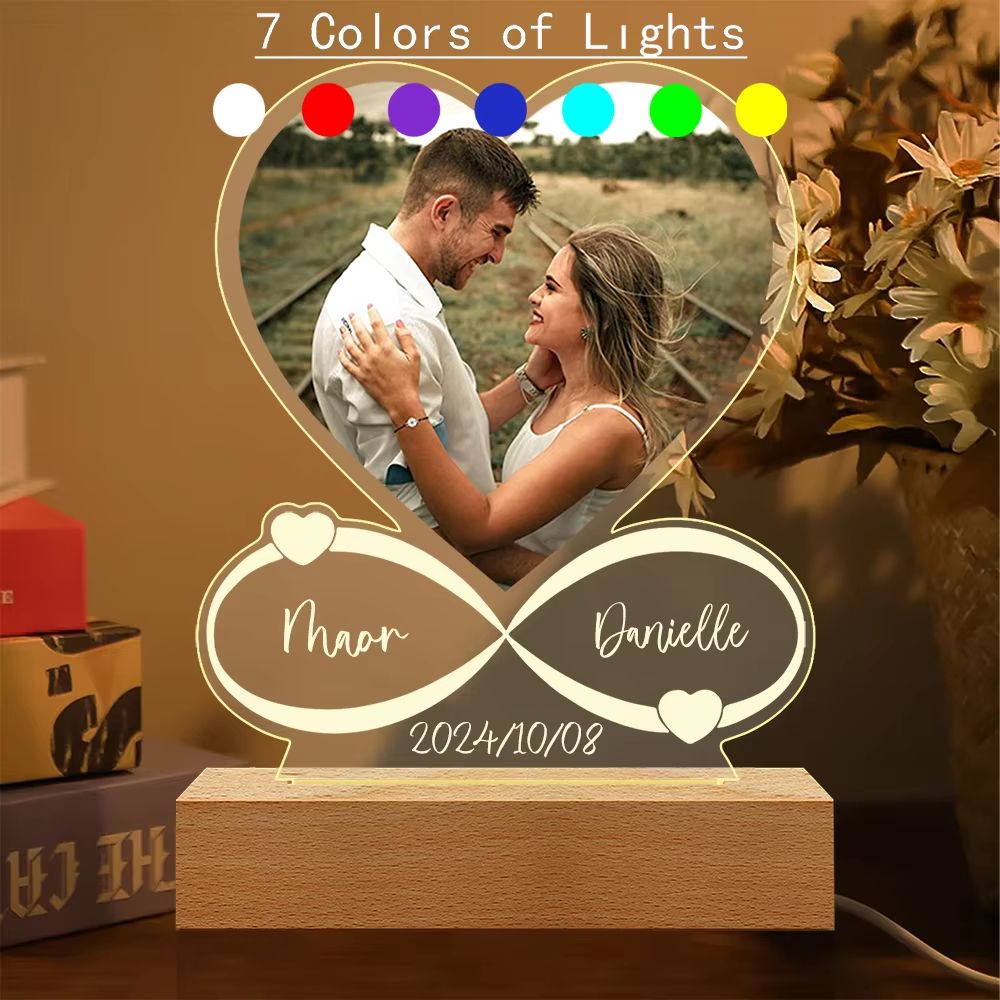 Personalized Acrylic Photo Frame Custom Couple Love Plaque Gift 7